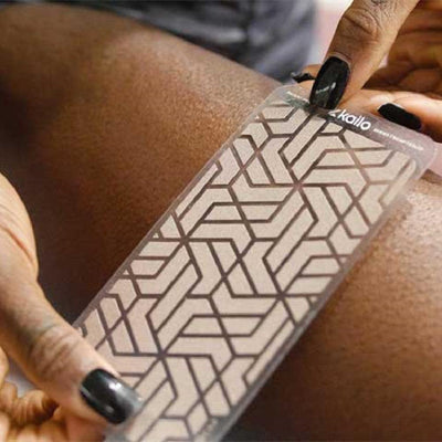 Micro-Tech Pain Patch being applied to skin for targeted relief.