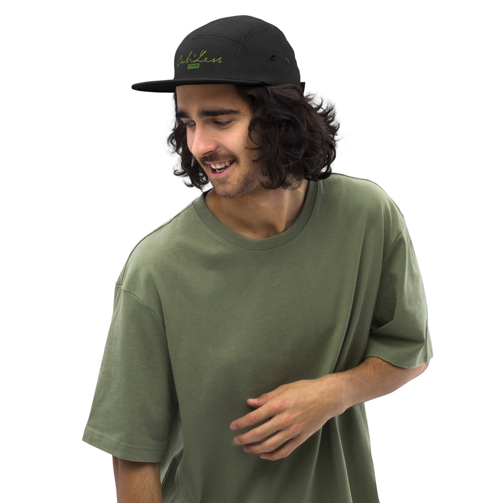 SahlessDoMore Five Panel Cap lightweight cotton low profile with metal eyelets and nylon strap closure