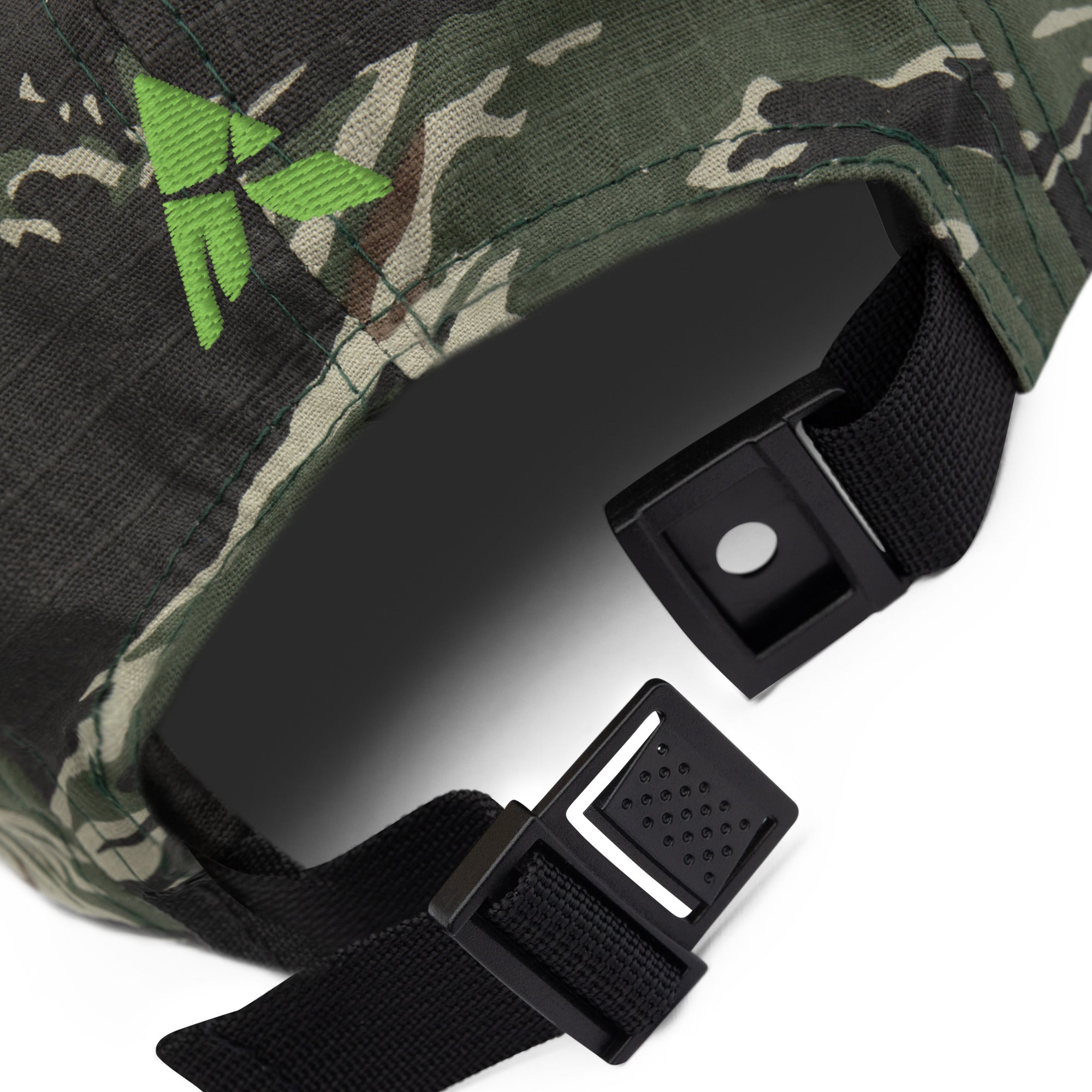 SahlessDoMore Five Panel Cap lightweight cotton low profile with metal eyelets and nylon strap closure