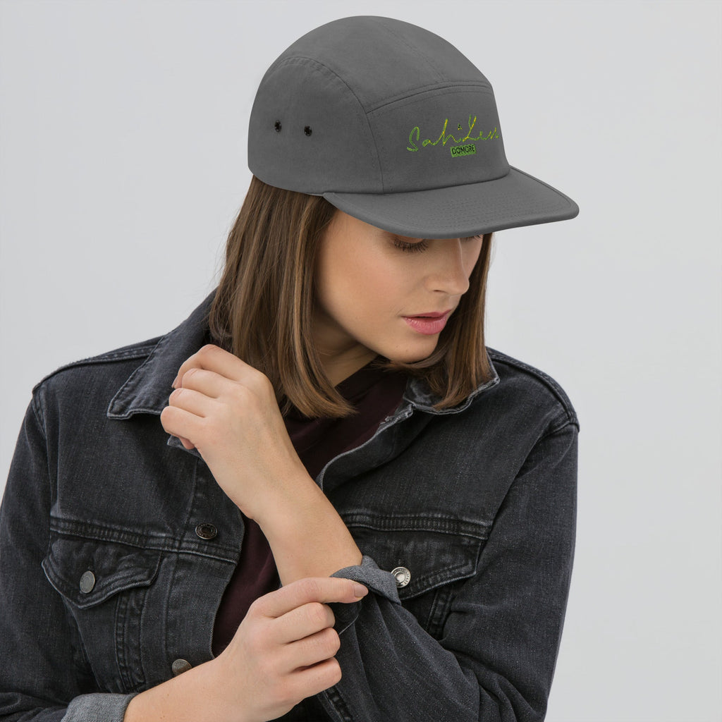 SahlessDoMore Five Panel Cap lightweight cotton low profile with metal eyelets and nylon strap closure
