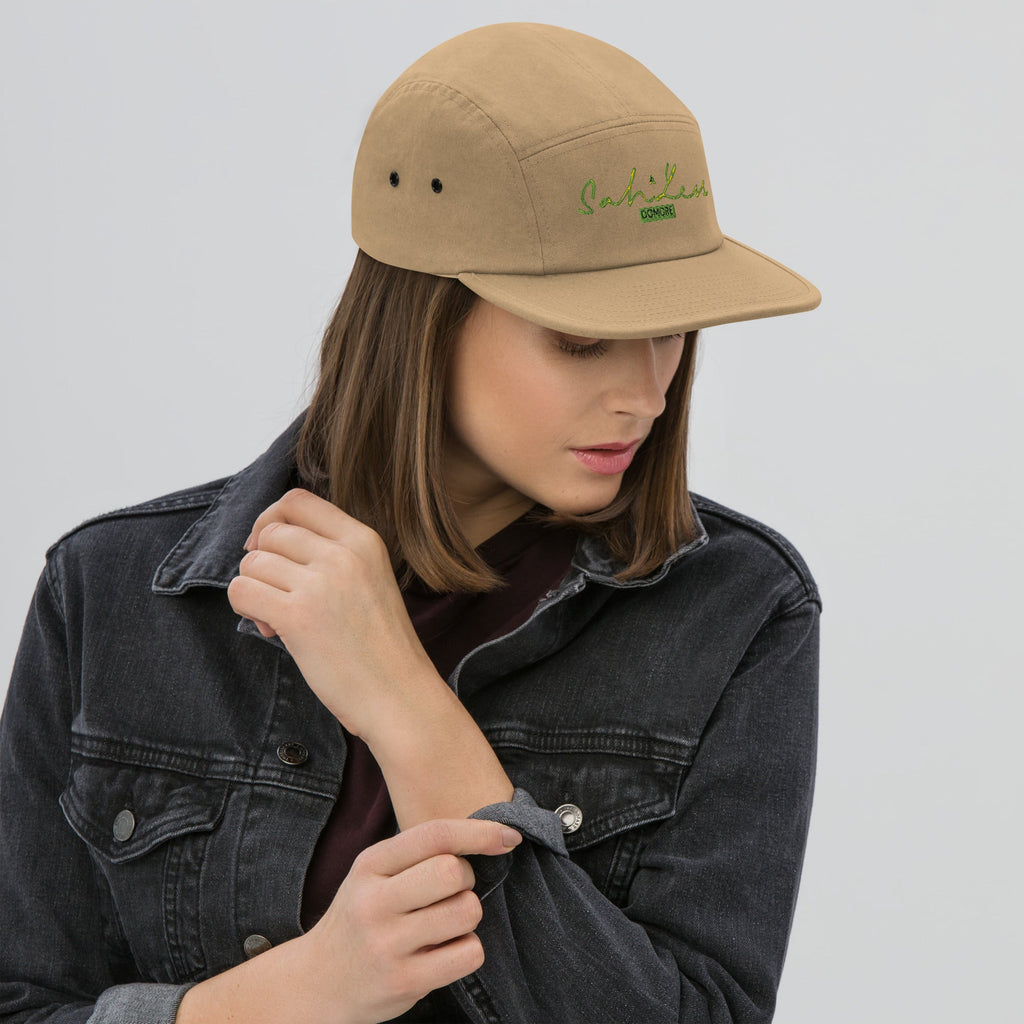SahlessDoMore Five Panel Cap lightweight cotton low profile with nylon strap closure
