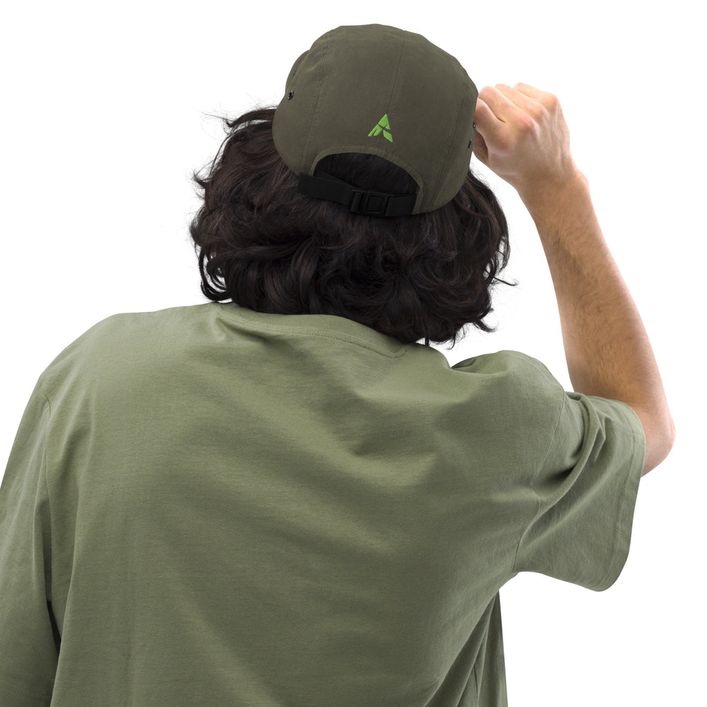 SahlessDoMore Five Panel Cap in lightweight cotton with nylon strap closure and metal eyelets, stylish and comfortable daily wear
