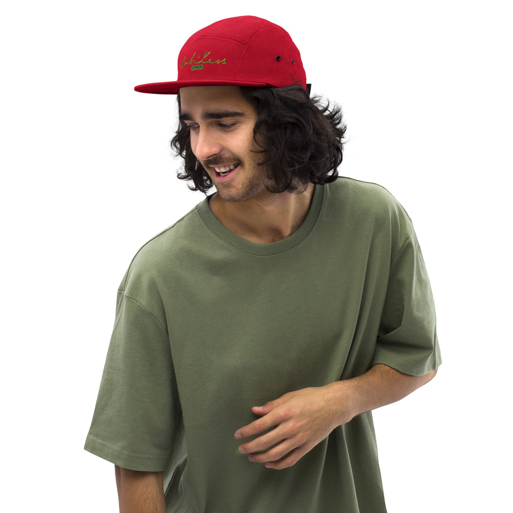 SahlessDoMore Five Panel Cap lightweight cotton low profile with nylon strap closure