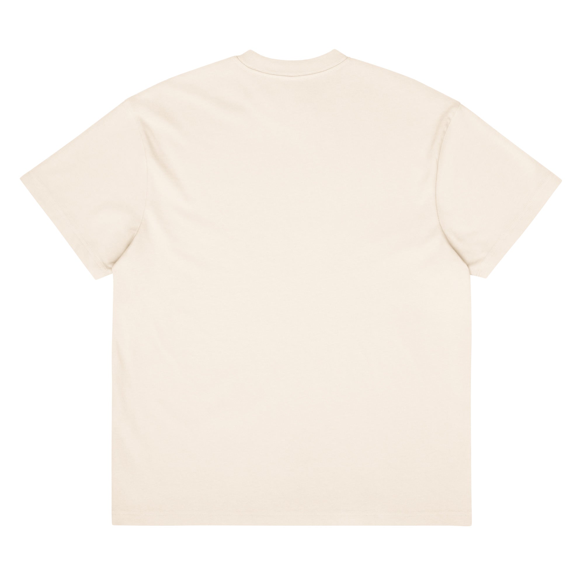 Men wearing oversized relaxed fit Self-Box Statue Tee with drop shoulder sleeves and reinforced neckline in streetwear style