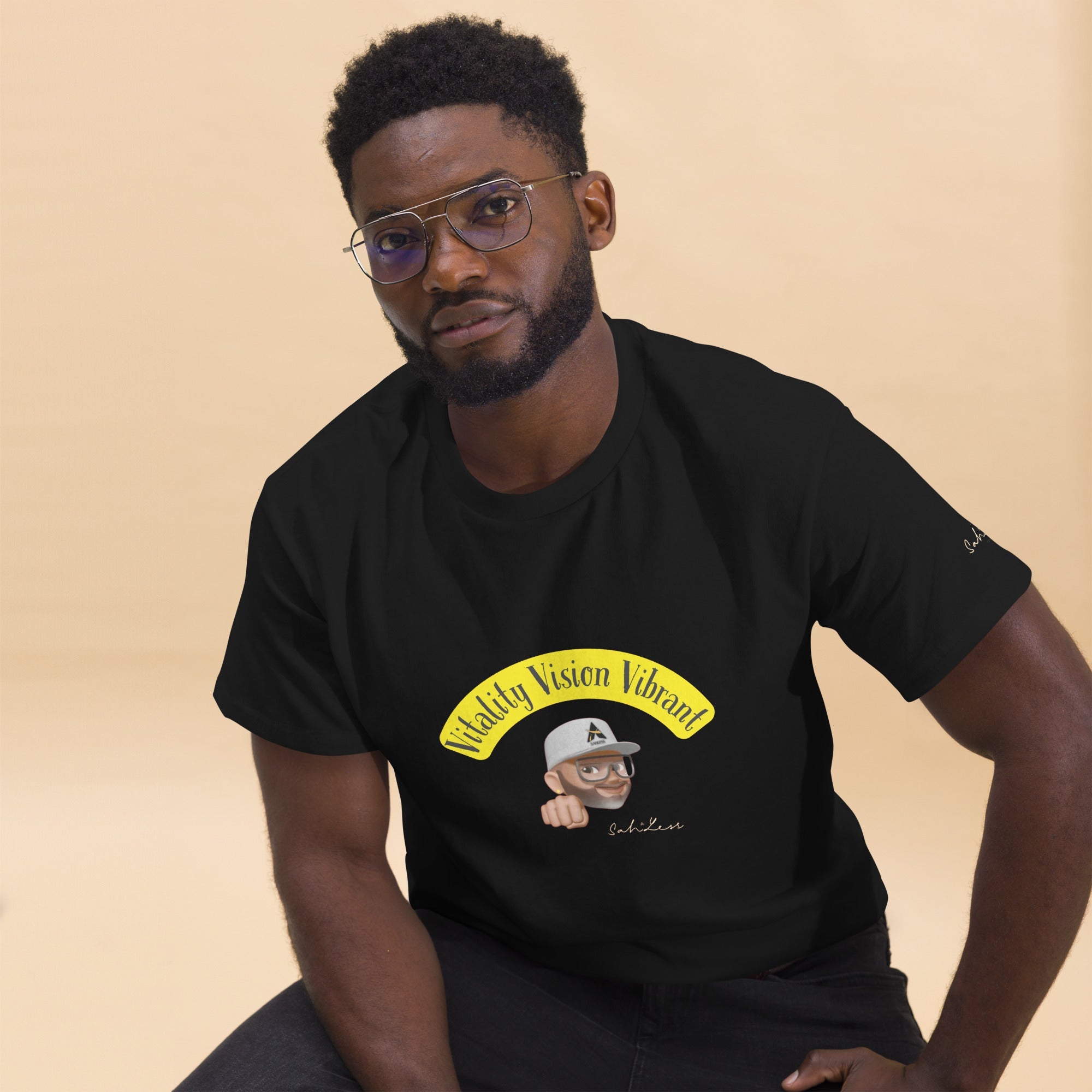 Unisex Vitality-Vision-Vibrant classic cotton tee with sharp structure and streetwear style