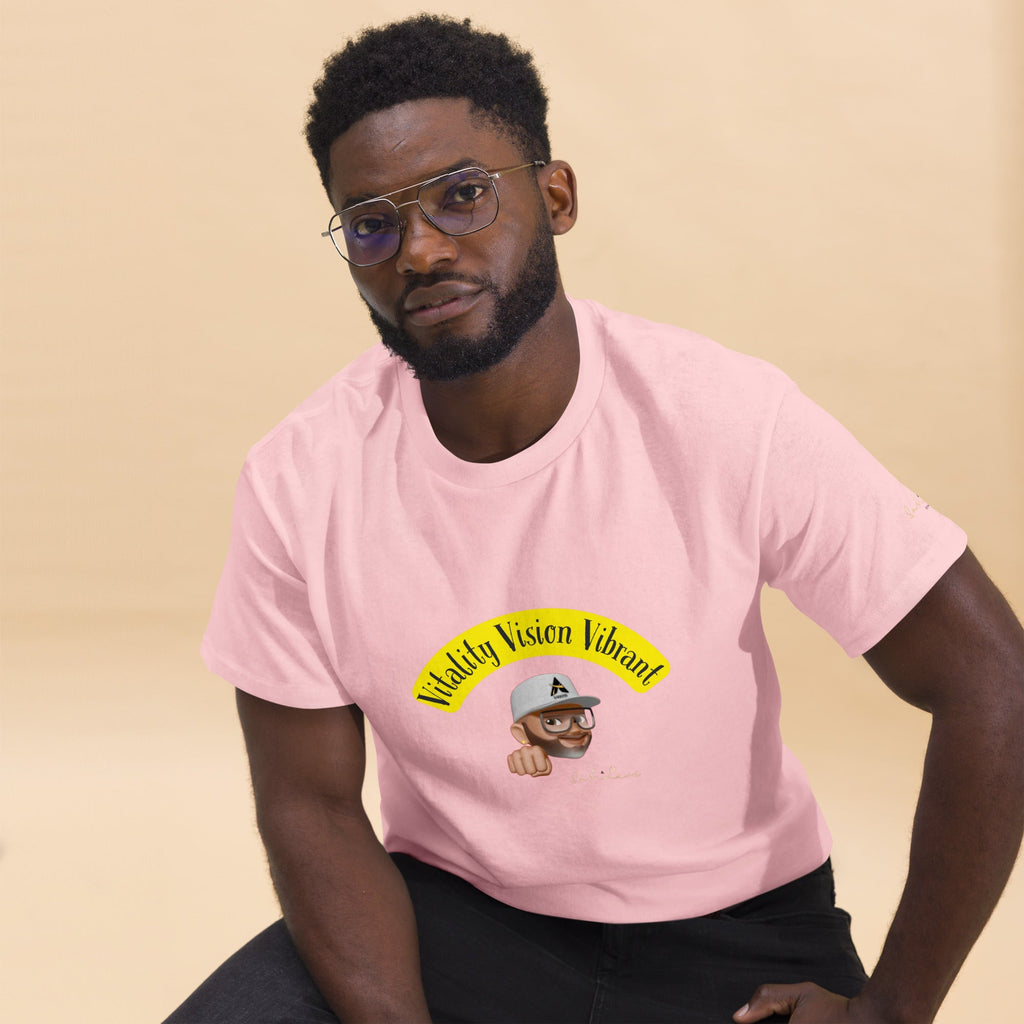 Unisex classic tee 100% cotton Vitality-Vision-Vibrant structured look layered streetwear