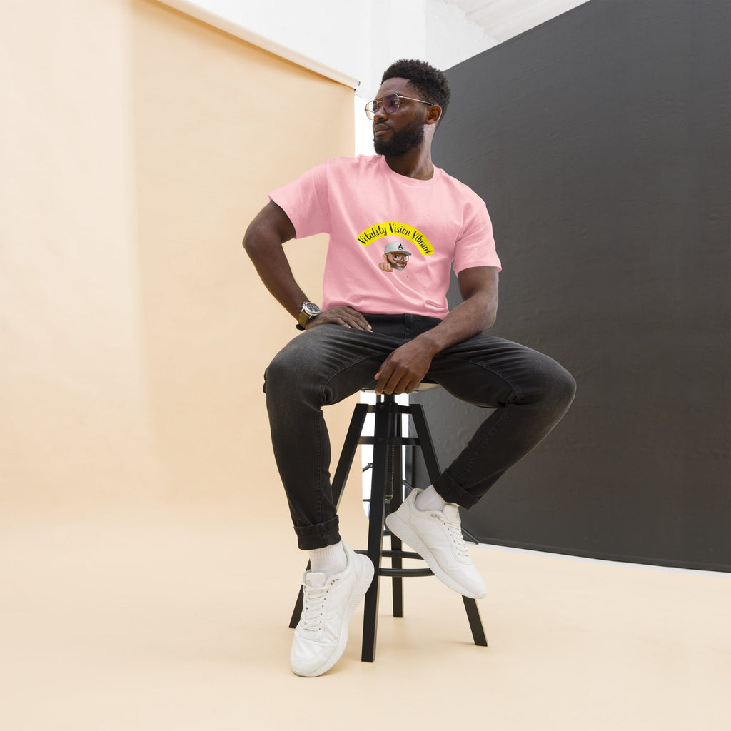 Unisex classic tee Vitality-Vision-Vibrant made of 100% cotton with sharp lines and durable seams