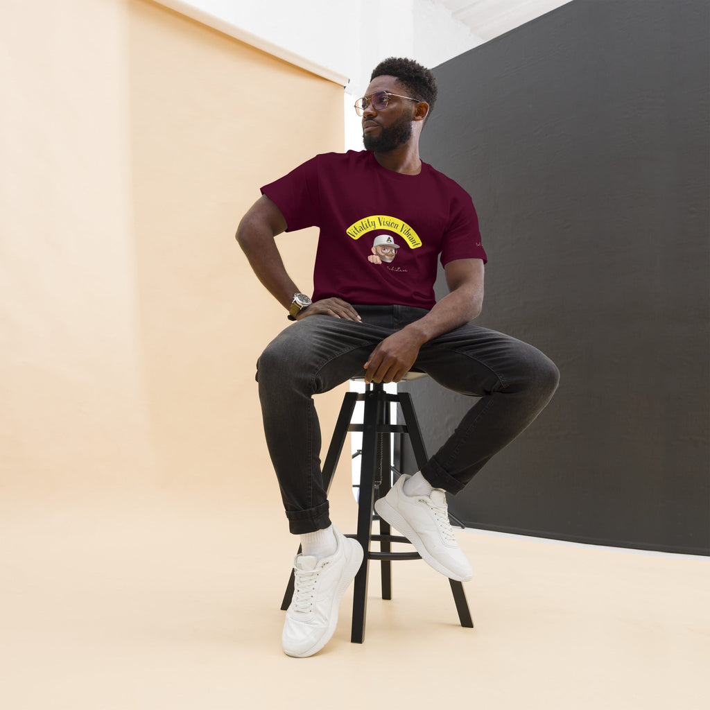 Vitality-Vision-Vibrant unisex classic cotton tee with structured fit and sharp edges, ideal for streetwear layering
