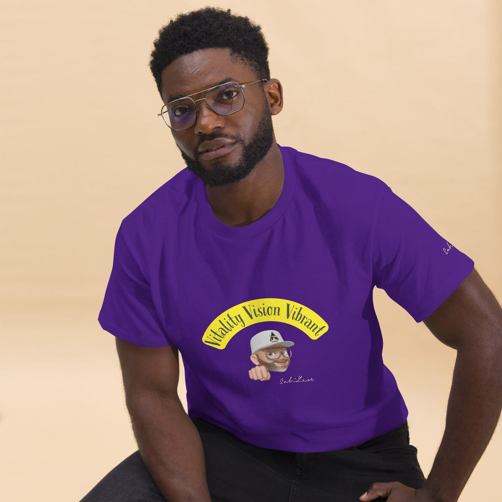 Unisex Vitality-Vision-Vibrant classic cotton tee with sharp edges and layered streetwear style