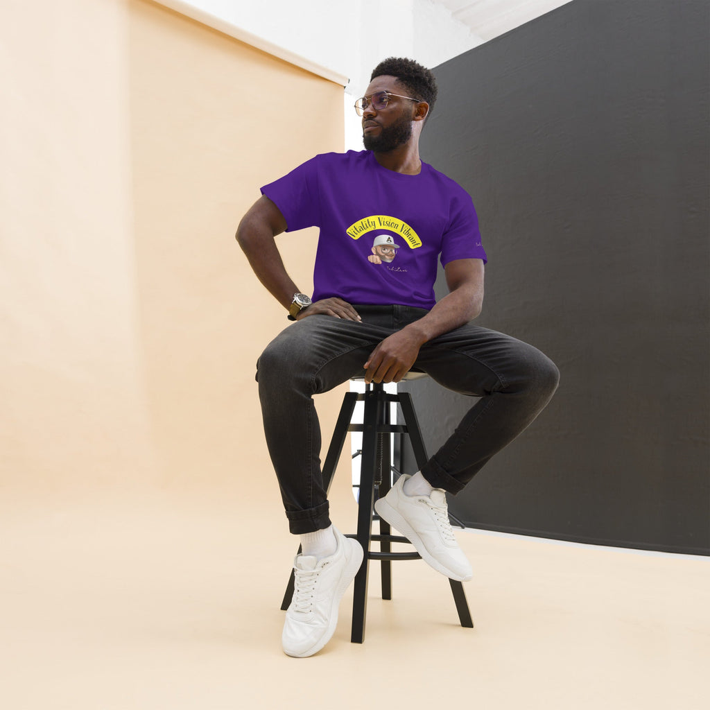 Unisex classic tee Vitality-Vision-Vibrant made of structured 100% cotton fabric for trendy layered streetwear look