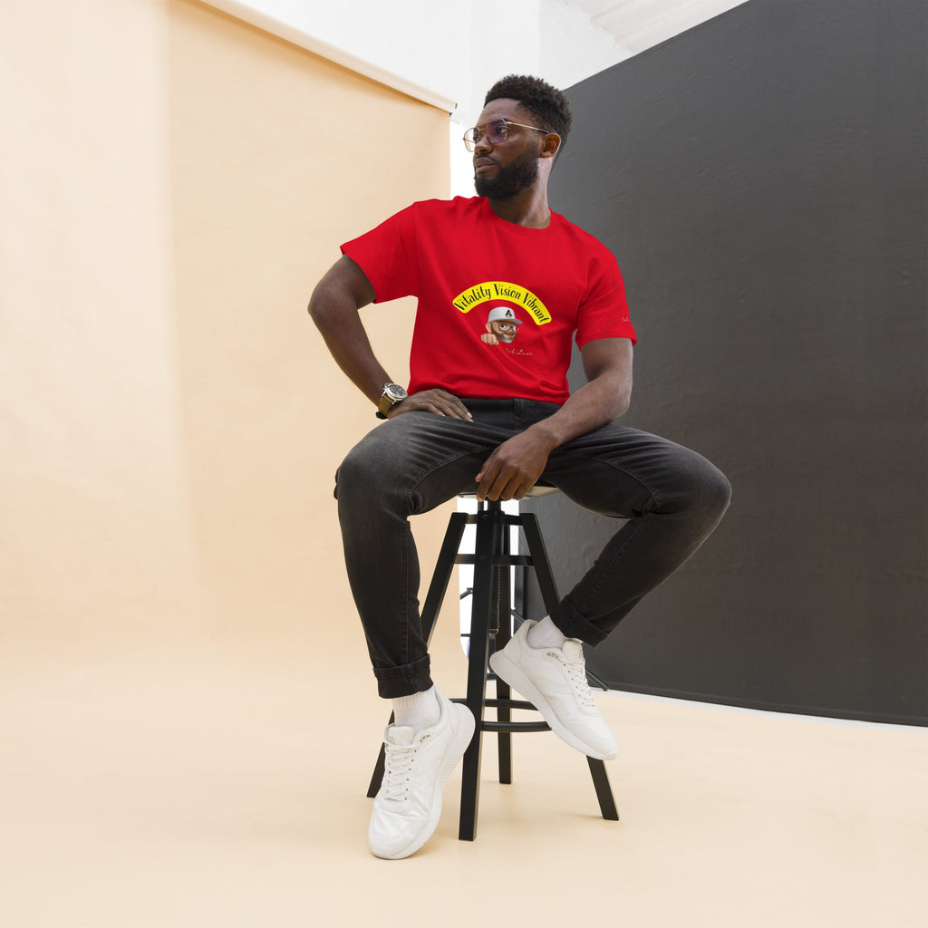 Unisex Vitality-Vision-Vibrant classic cotton tee with sharp edges and layered streetwear style