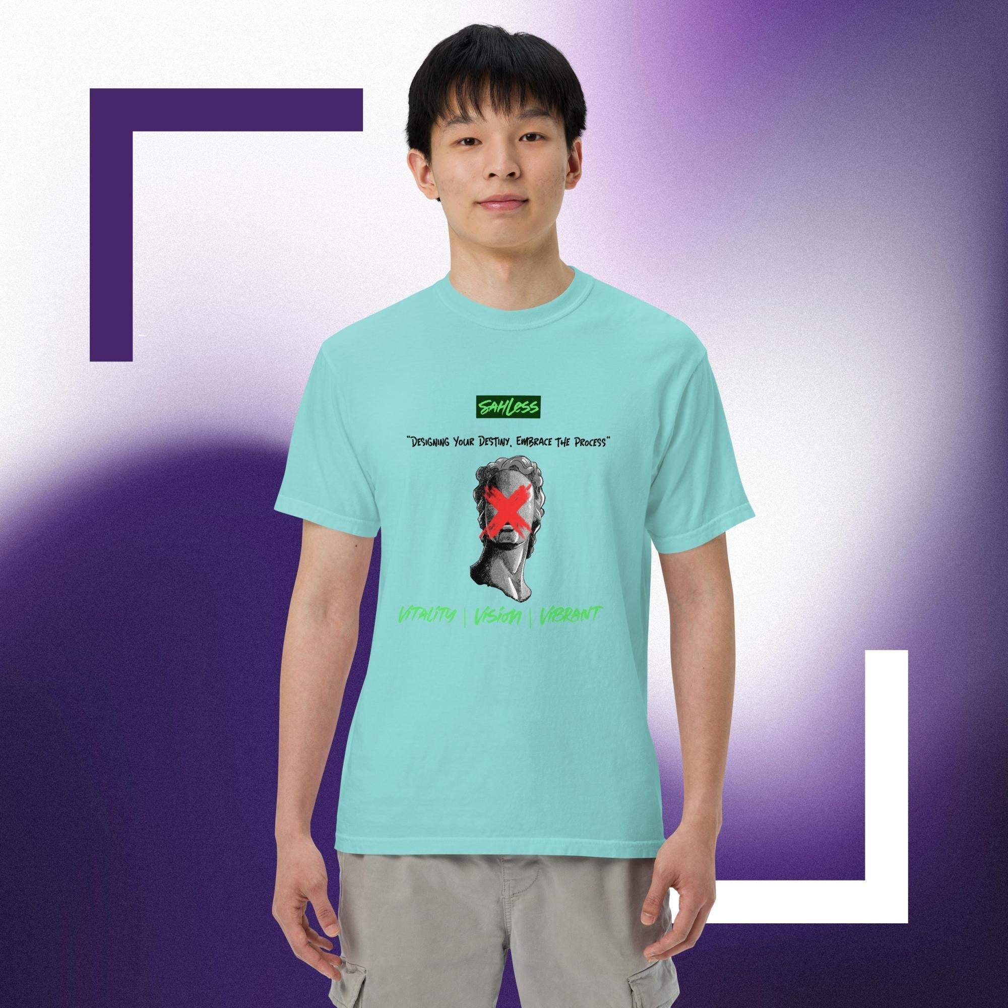 Unisex heavyweight garment-dyed T-shirt, 100% ring-spun cotton, relaxed fit.