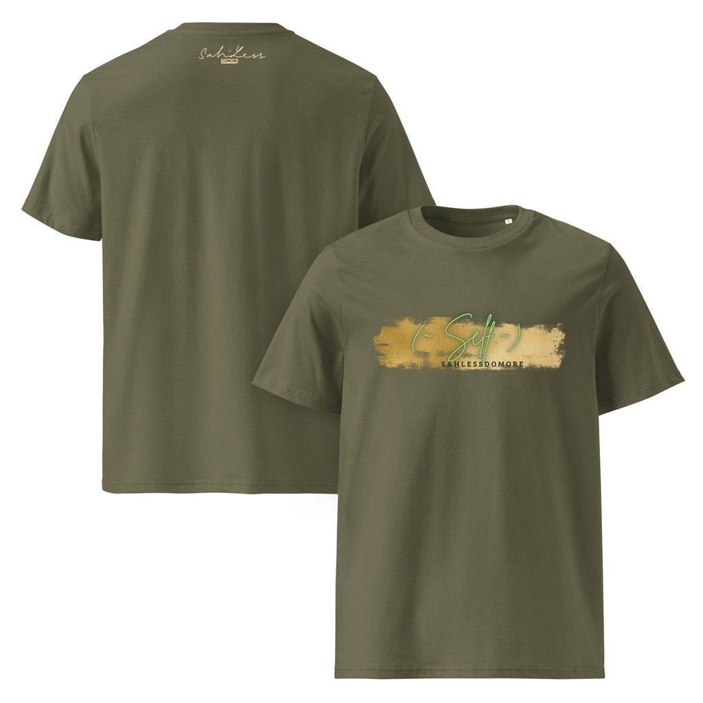 Unisex Organic Cotton T-Shirt by SahLess Emporium showcasing clean style and comfort