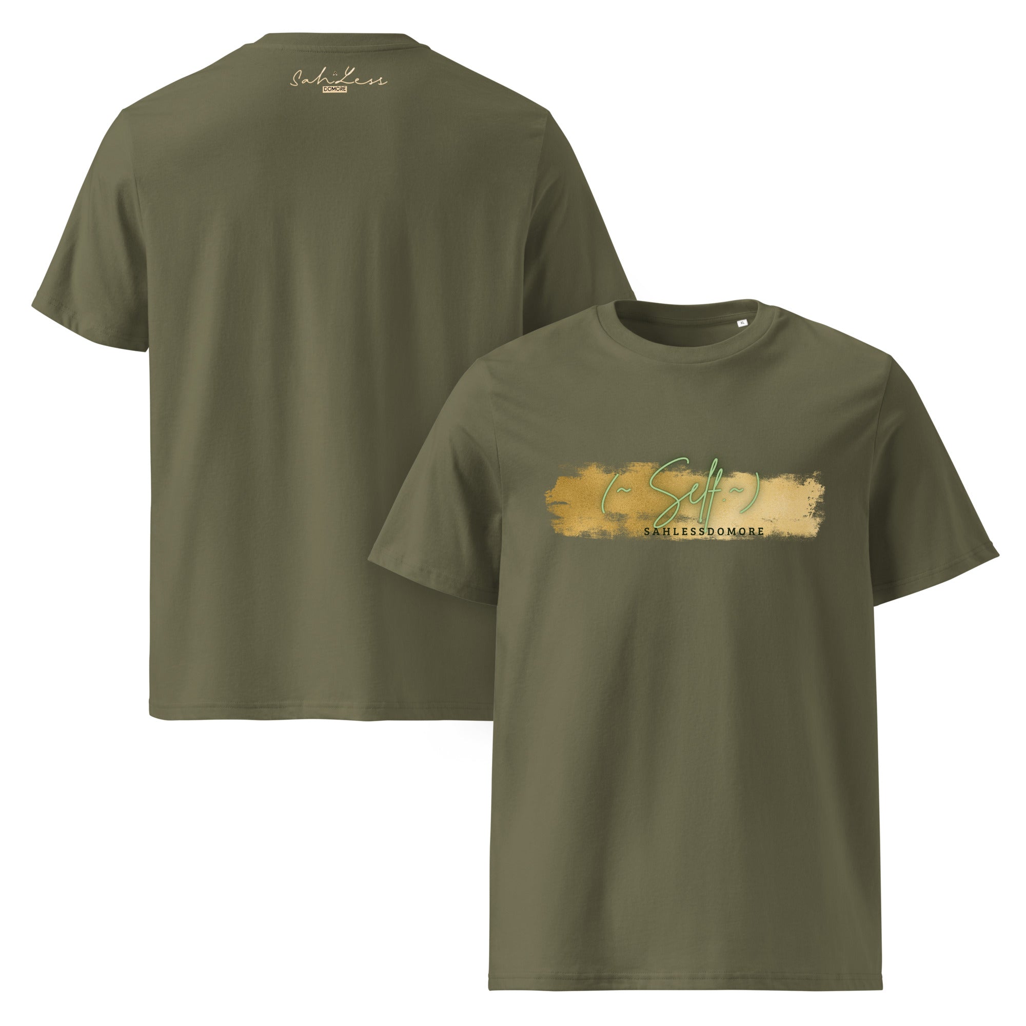 Unisex Organic Cotton T-Shirt by SahLess Emporium showcasing clean style and comfort