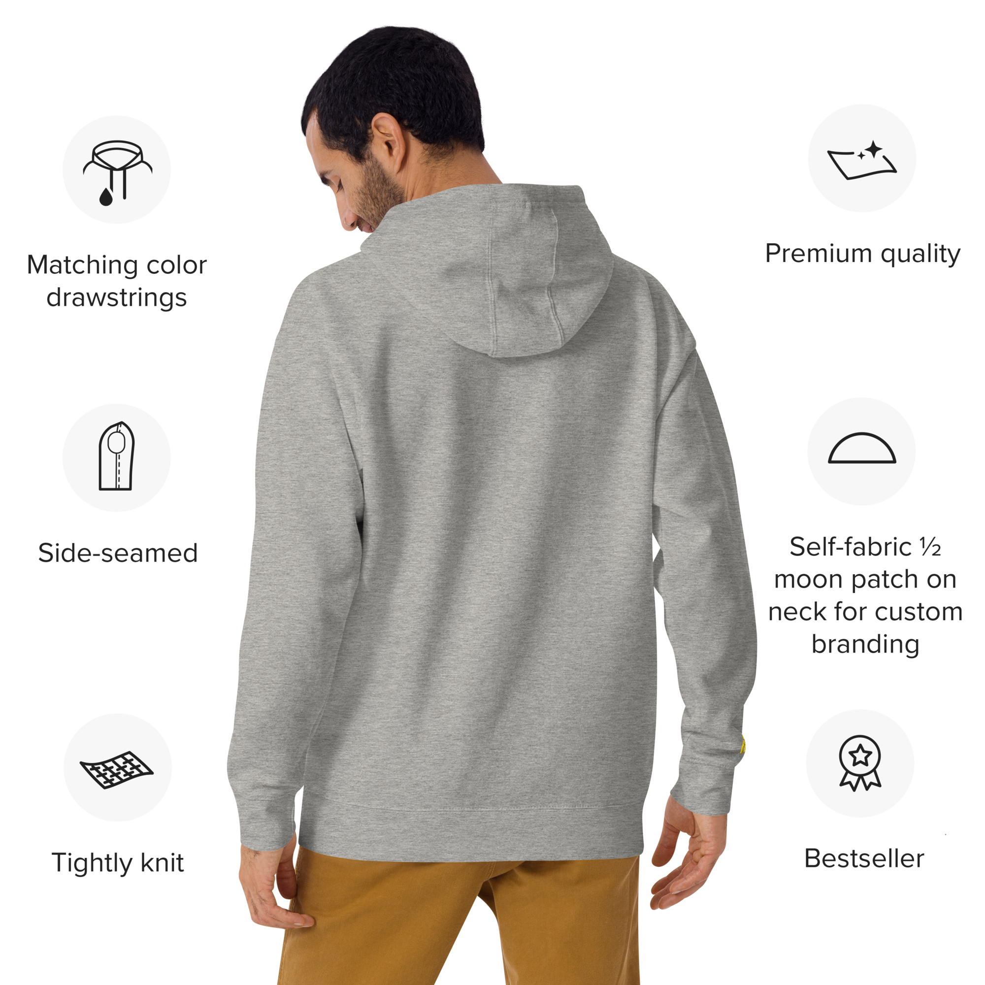 SahLess Unisex Hoodie in gray, showcasing durable fabric and stylish design with a cozy fit.