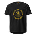 Unisex SahLess Legacy Jersey in black with gold print "SE SahLess Emporium EST. 2024", streetwear tee, soft cotton blend.
