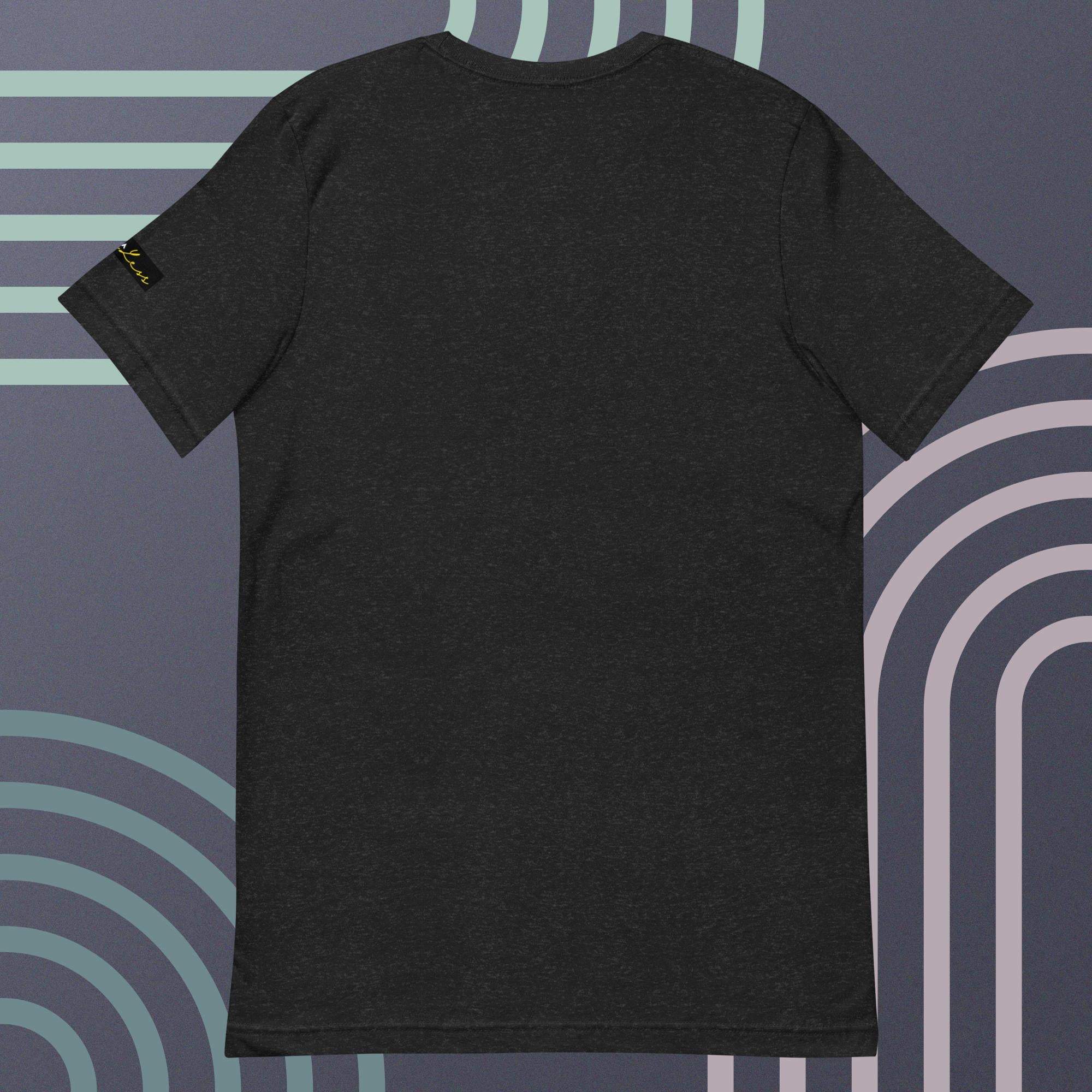 Unisex black t-shirt with crown and signature design, soft and lightweight pre-shrunk fabric.