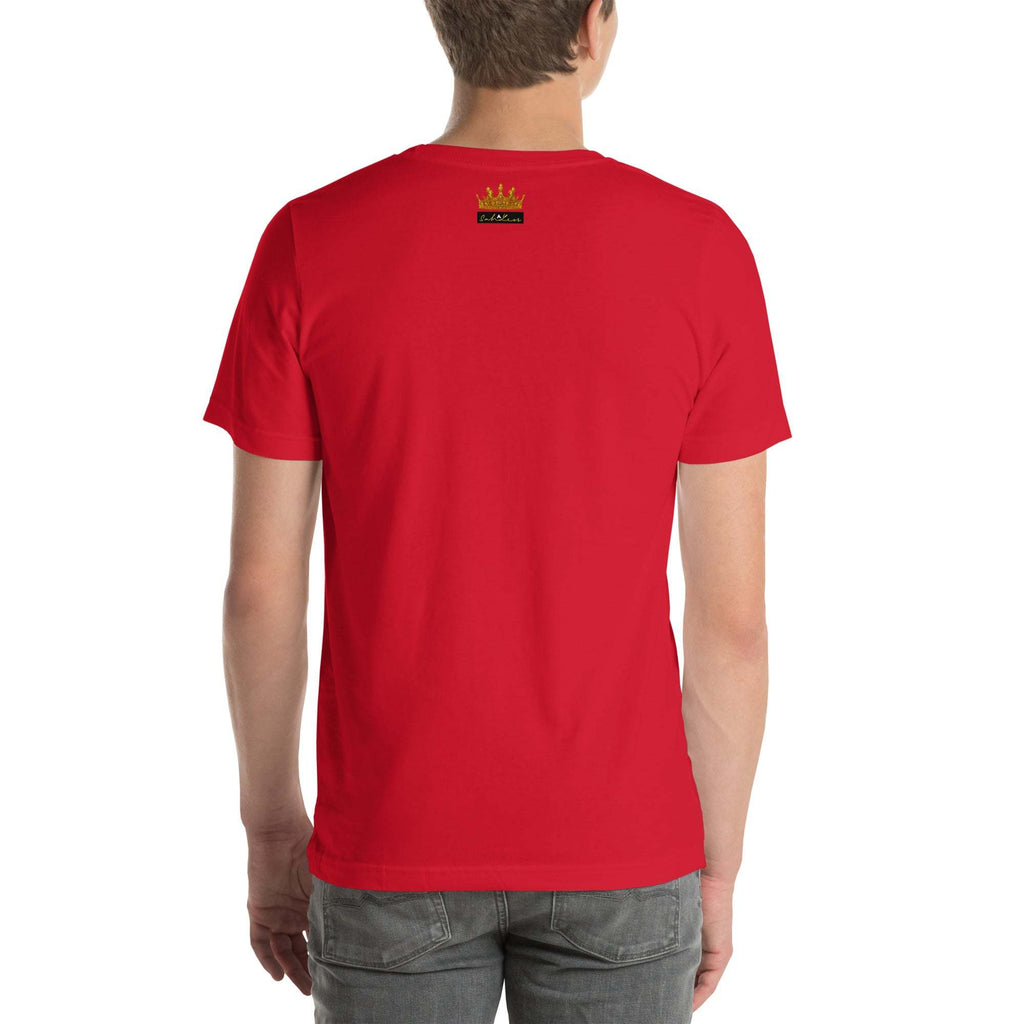 Black 'Sah it with Action' graphic unisex t-shirt by Sahless, made from soft, breathable cotton with stretch.