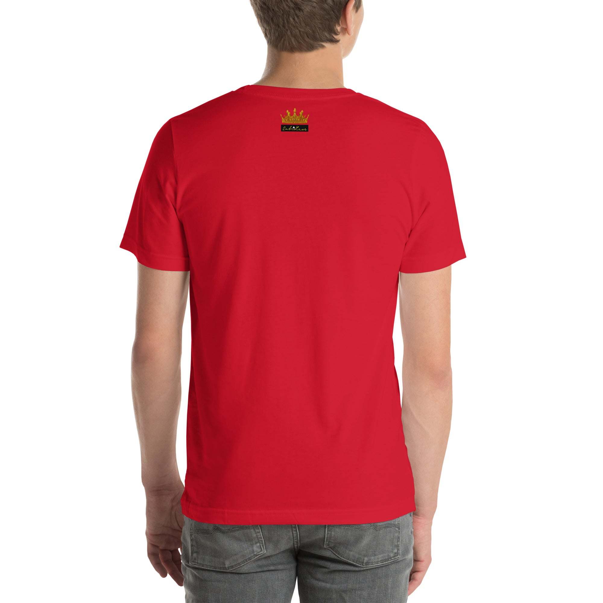 Black 'Sah it with Action' graphic unisex t-shirt by Sahless, made from soft, breathable cotton with stretch.