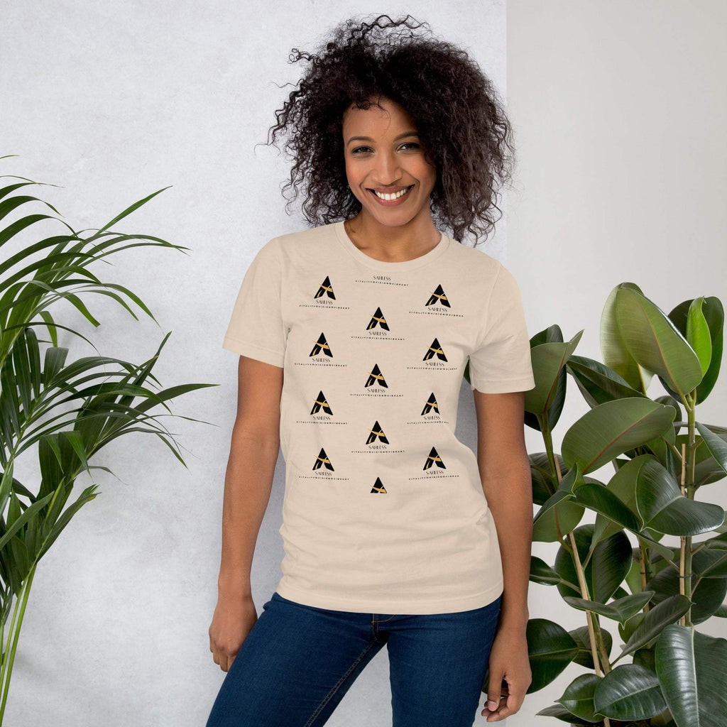 Unisex SahLess T-shirt in ocean blue, lightweight cotton, ideal for everyday wear.