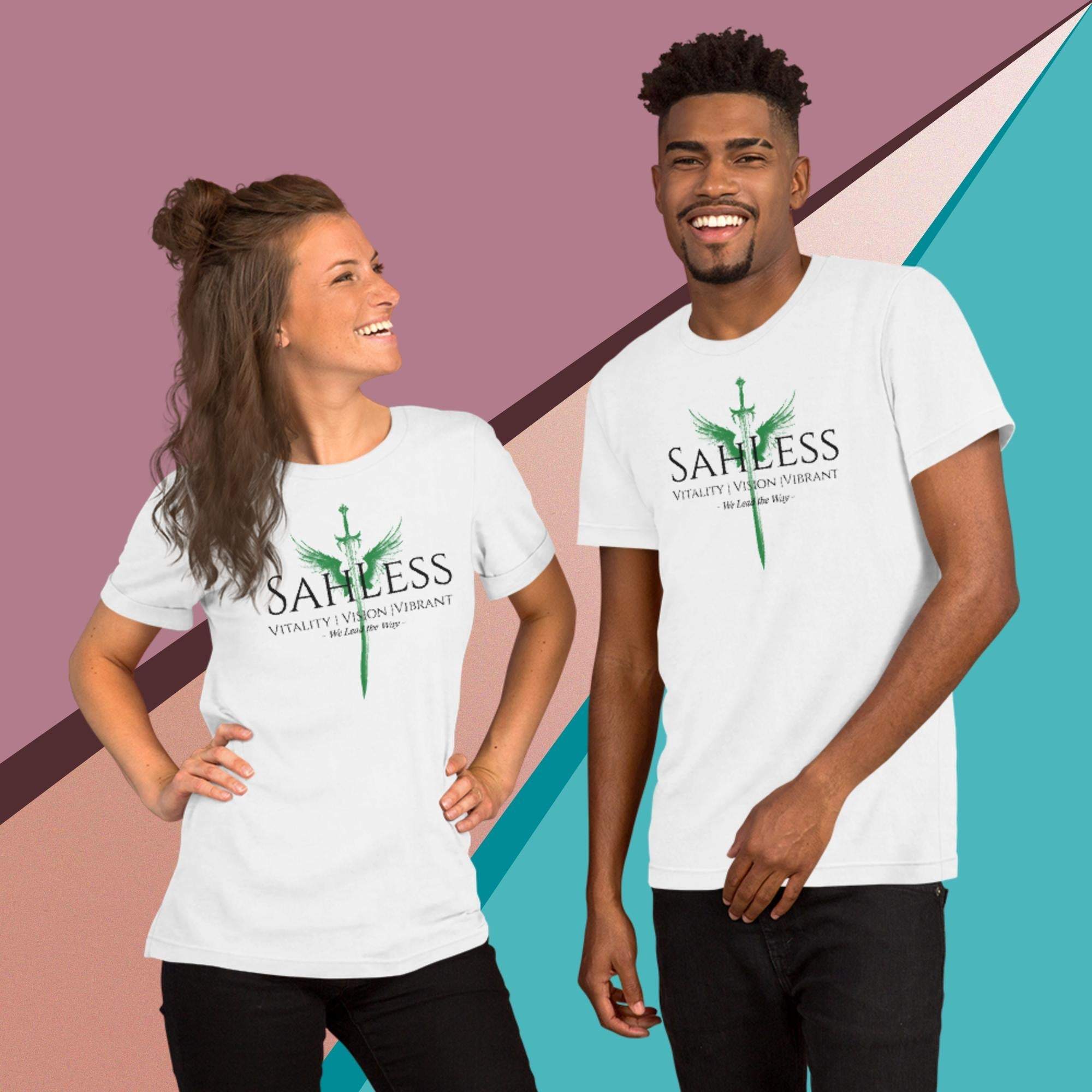 SahLess Lead the Way unisex t-shirt, soft lightweight fit, 100% cotton.