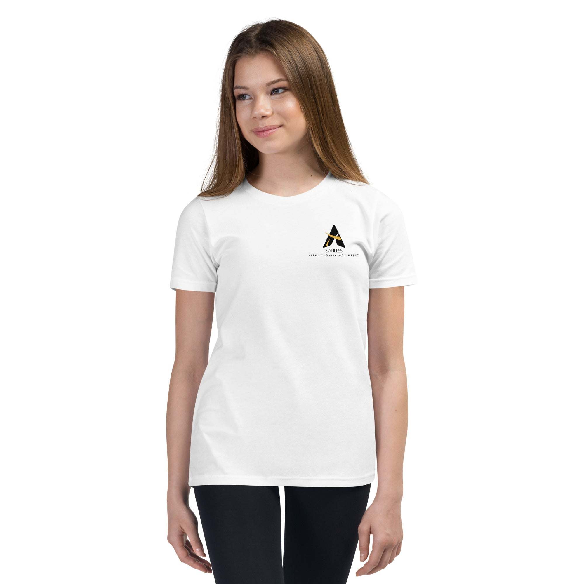SahLess Short Sleeve Youth T-Shirt, unique design, light and soft fabric, unisex fit.